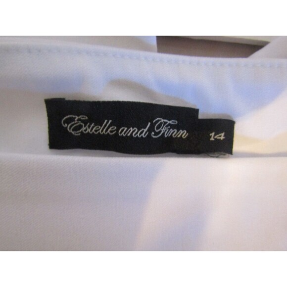 Estelle and Finn Classic Pull On White Ankle Pant Retail $169 NWT Sz 14 - Picture 6 of 8